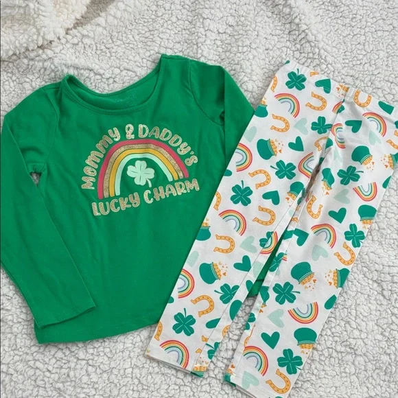 The Children's Place Lucky Charm St Patrick’s Day Set -3T - Picture 1 of 6